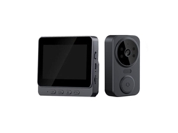 Interfone Visual M12, Campainha Sem Fio, Sistema de Vigilância por Vídeo Hd Inteligente, Comando de Voz Ding Dong com Tela. Brilvibera_ptg