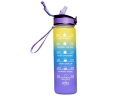 Garrafa De Água Tritan 1000ml Sem Bpa, Com Fechamento Anti-vazamento E Marcações De Tempo, Ideal Para Esportes E Atividades Ao Ar Livre Estilo 1
