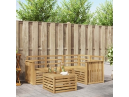 Vidaxl Conjunto De Sofás Para Exterior 5 Unid. Branco