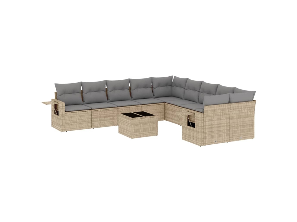 Garden Sofa Set, Garden Sofa Sets Vidaxl Bege Rattan / Vime (n/a)