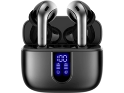 Auscultadores Bluetooth True Wireless Earbuds 60h Playback Led Power Display Auscultadores Com Estojo De Carregamento S/fios Ipx5 Bestvite