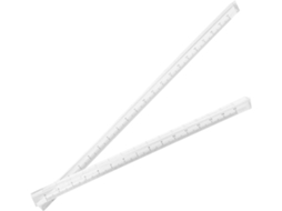 Régua triangular transparente de plástico, 2 peças, métrica