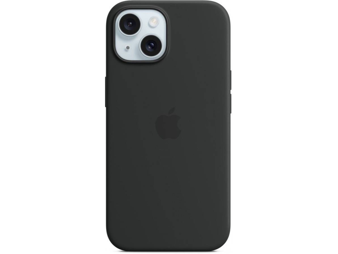 Capa APPLE iPhone 15 Silicone com MagSafe (Preto)