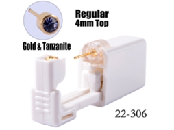 Piercing De Orelha, Descartáveis ​​para Perfuração Da Orelha, Com Brincos De Aço Inoxidável Dourado De 4 Mm, 1 Par (tanzanite) Spqment
