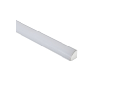 Perfil De Alumínio Esquina Circular Com Cobertura Contínua Para Fita Led Até 10 Mm Alumínio 2 M Semi Transparente Ledkia