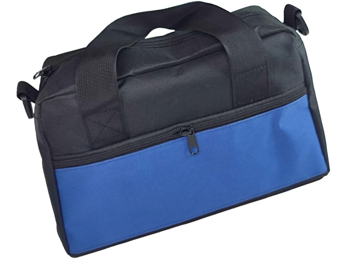 Bolsa De Ferramentas Lona Resistente Com Abertura Ampla E Compartimento Zíper Para Fácil Acesso A Chaves, Martelos