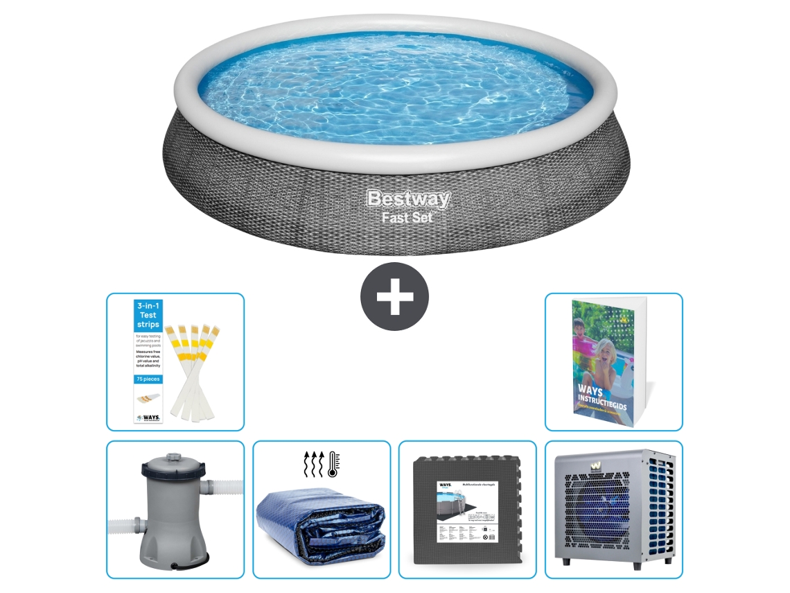 Piscina Bestway Fast Set Redonda 396x84 Cm 5 peças S190 BESTWAY