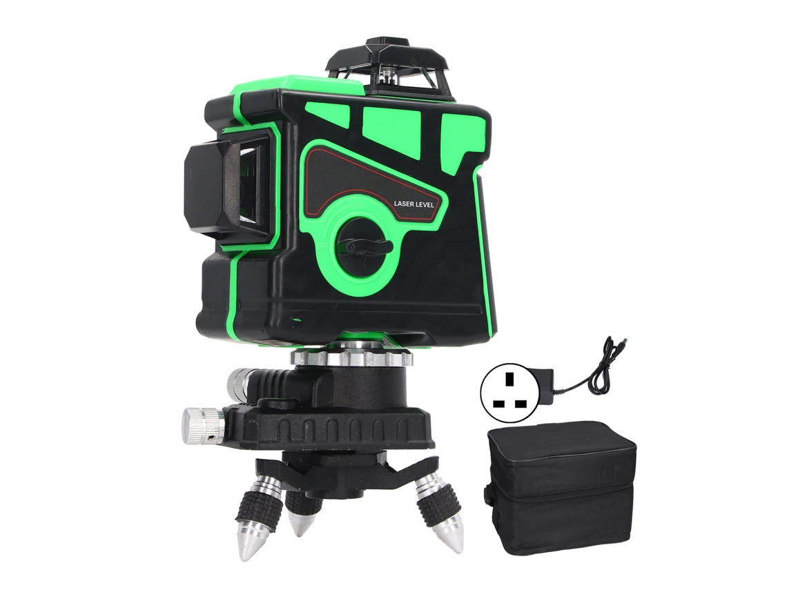 Levelador laser 12 linhas feixe verde 3D auto nivelamento IP54 ferramenta precisa S/MARCA