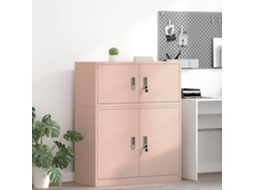 Vidaxl Armário De Arrumação Rosa 90 X 40 X 40 Cm Aço