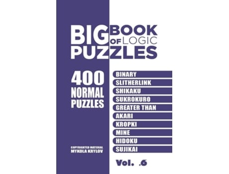 Livro Big Book Of Logic Puzzles - 400 Normal Puzzles De Mykola Krylov (inglês)