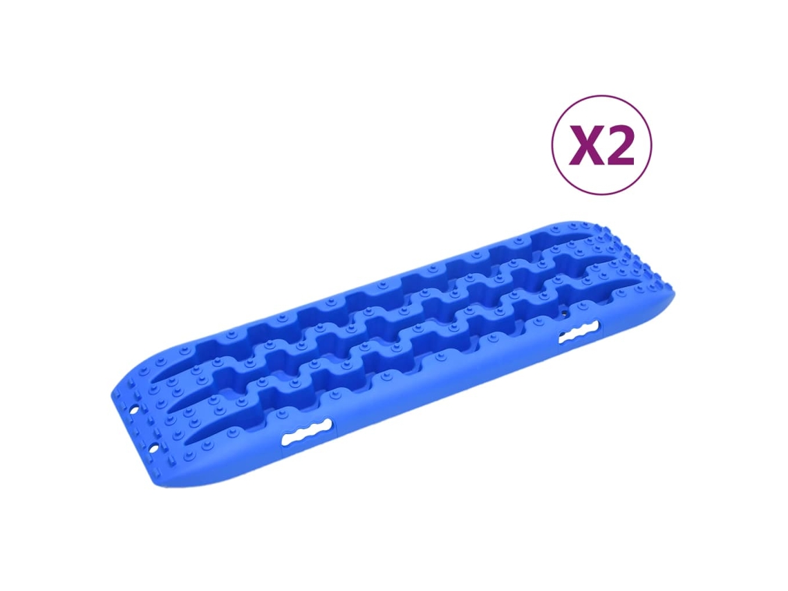 Vidaxl Placas De Tração 2 Pcs 106x30,5x7 Cm Nylon Azul