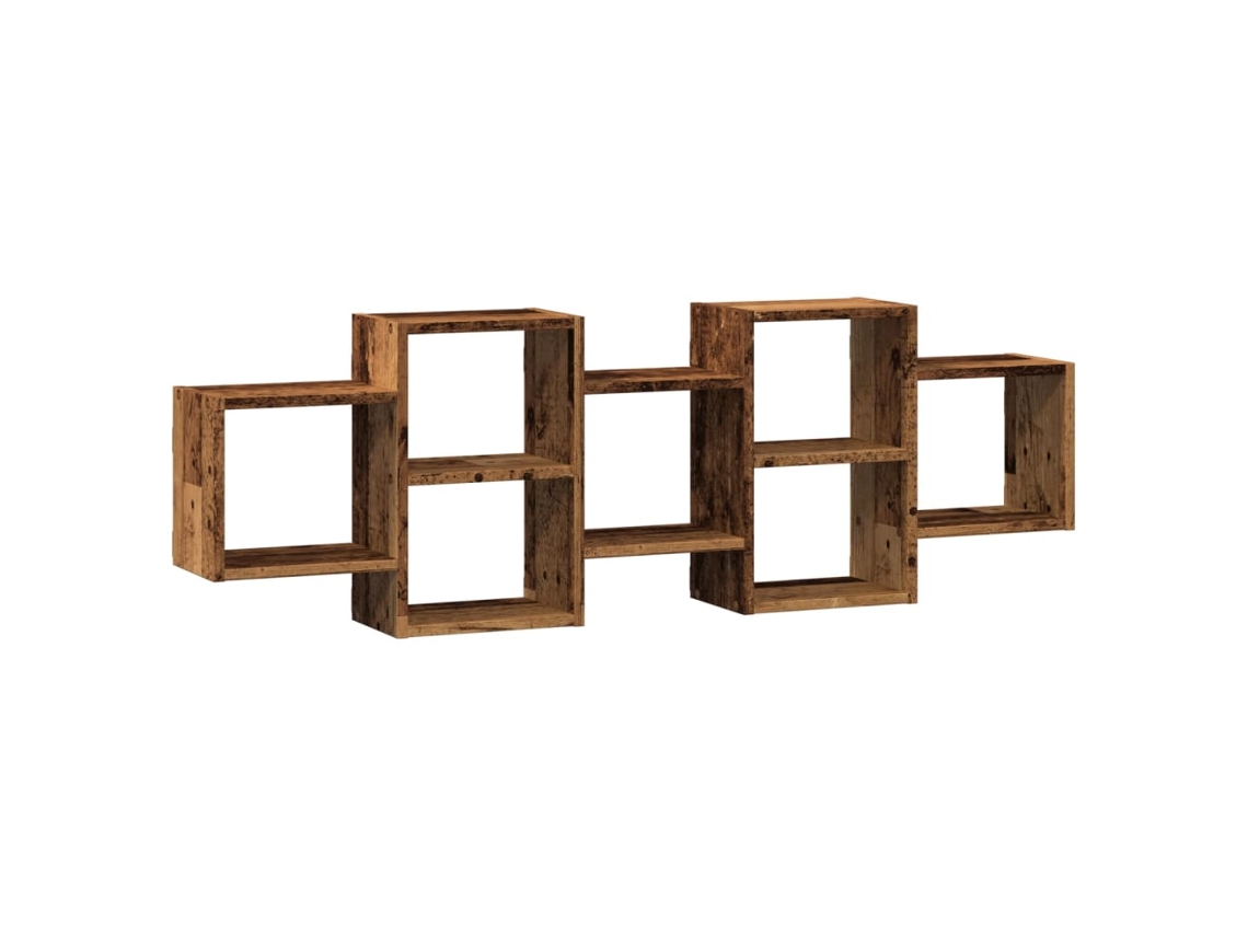 Wall Shelf, Wall Shelves Vidaxl Marrom Madeira Processada (129 X 18 X 42 Cm)