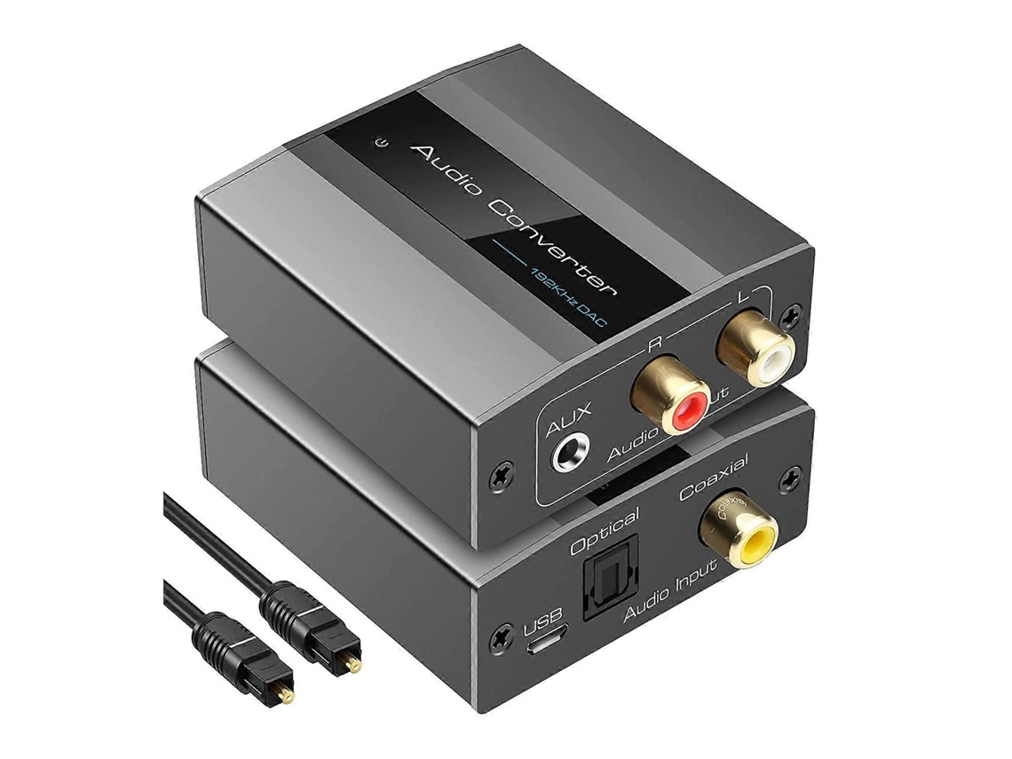 Conversor De Áudio Óptico Para Rca, Conversor De Áudio Digital Para Analógico, Adaptador Coaxial Para Rca, Entrada Auxiliar De 3,5 Aquaforge