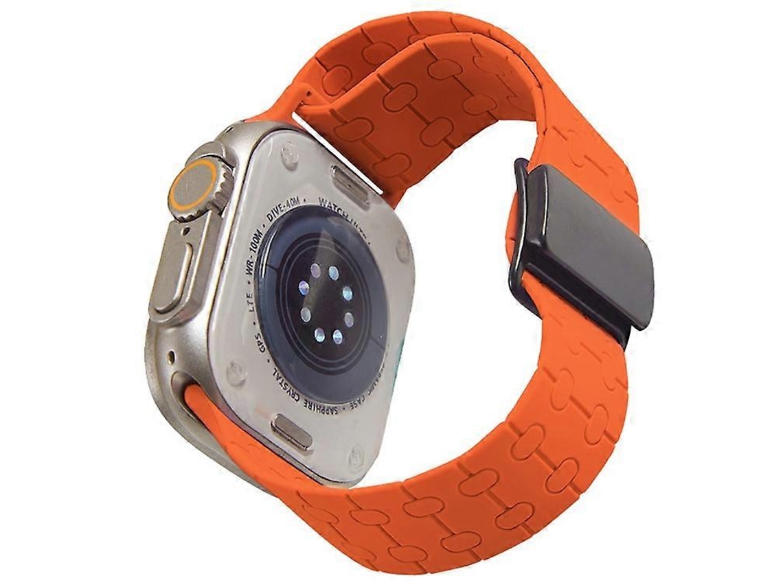 Compatível Com Apple Watch Ultra 2 Ultra 49mm / Series 9 8 7 45mm / 6 5 4 Se Se (2023) Se 44mm / 3 2 1 42mm Silicone Líquido Saisiyiky (2022)