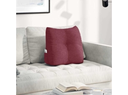 Vidaxl Travesseiro Para Costas Vinho Vermelho 45 X 24 X 50 Cm Tecido