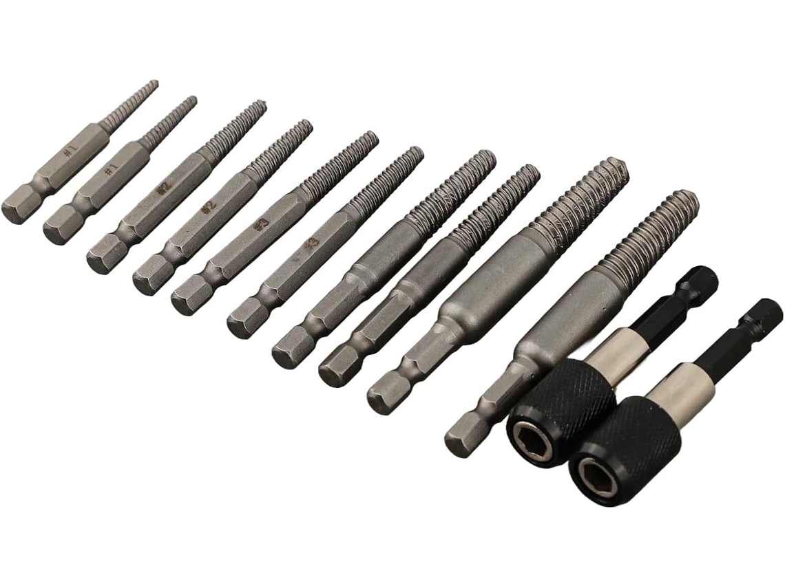 Conjunto De 12 Extratores Parafusos Quebrados, Kit Para Remoção De Parafusos Sextavados Enferrujados, Espanados E