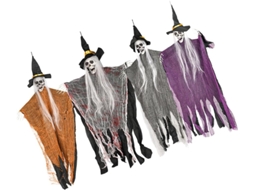 Kit de 4 Peças de Decoração de Halloween com Caveiras e Túnica Longa para Pendurar, para Uso Interno e Externo, Jardim CHABERLU