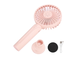 Mini Ventilador Elétrico Portátil Recarregável Via Usb F1 Rosa BRILVIBERA
