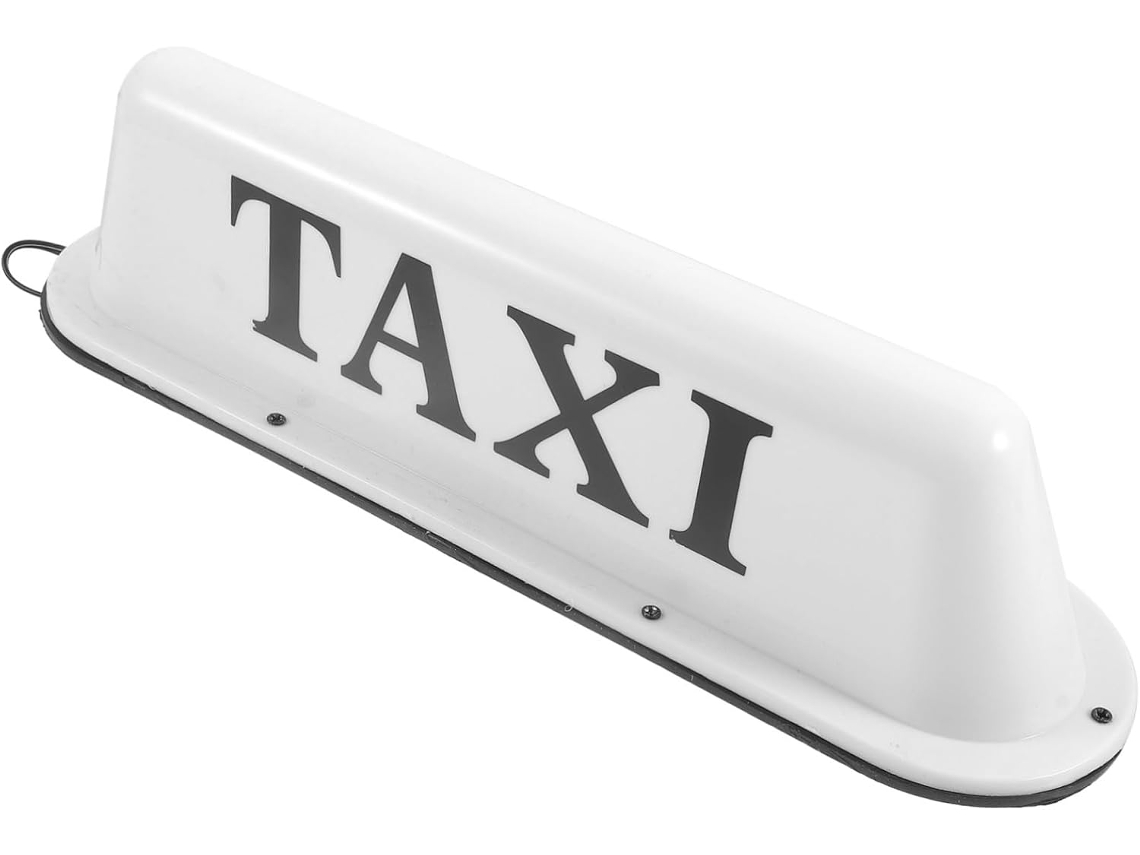 Sinal Luminoso Branco Para Táxi, Lâmpada Led Prática, Plástico.