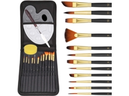 Conjunto de Pincéis para Pintura Acrílica 15 Peças JEIIBRZUI