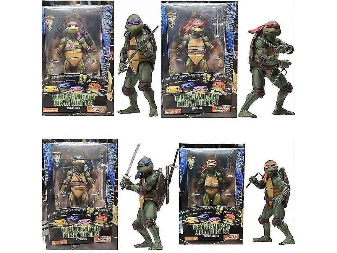 Figura De Ação Tartarugas Ninja 1990, 7 Polegadas, Móvel, Colecionávelleonardo