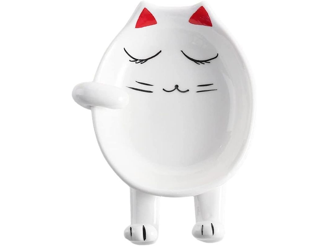 Nova Line suporte para Colher de Gato, Suporte Cerâmico Cute para Fogão, Acessórios de Cozinha para Amantes de Gatos