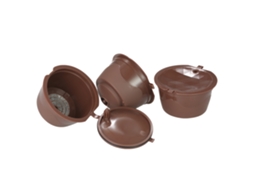 Ronjoe-3pcs Cápsulas De Café Reutilizáveis Dolce Gusto Com Colher E Pincel