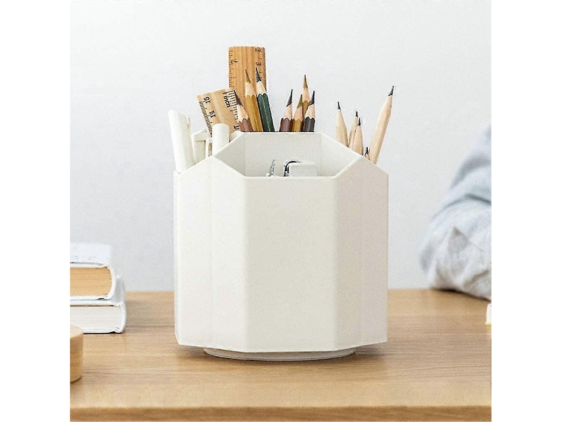 Organizador de mesa giratório com 5 compartimentos Slowmoose White