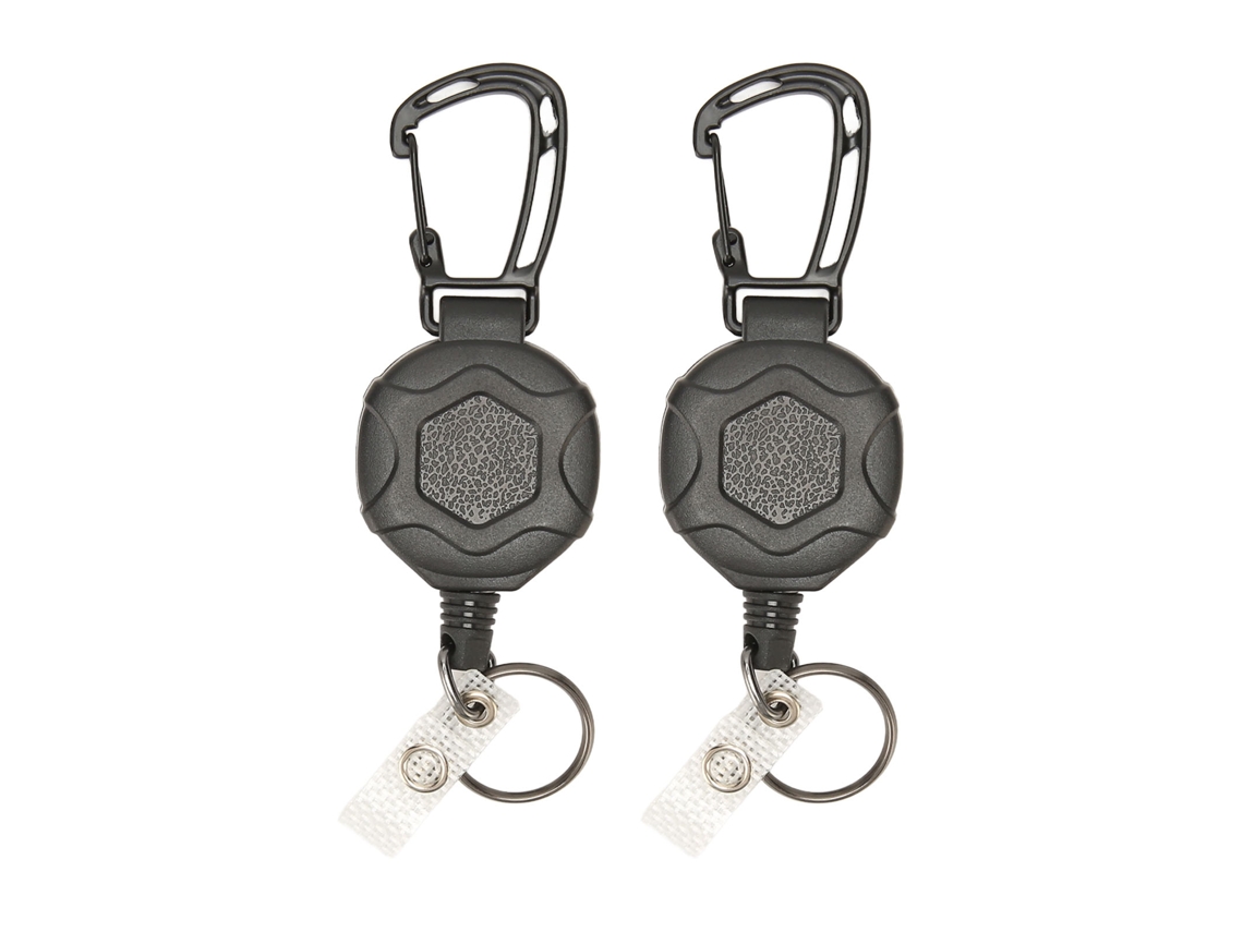 Suporte para Crachá com Cabo de Aço Retrátil 2 Unidades