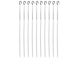 10 Espetos Planos Aço Inox Churrasco Atividades Ao Ar Livre