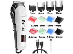 Máquina de Cortar Cabelo Elétrica Masculina, Recarregável, Inclui Bateria e Indicador de Carregamento. MDUG