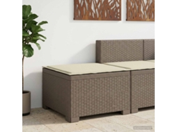 Vidaxl Sofá De Jardim 1 Lugar Com Almofada Look Rattan Pp