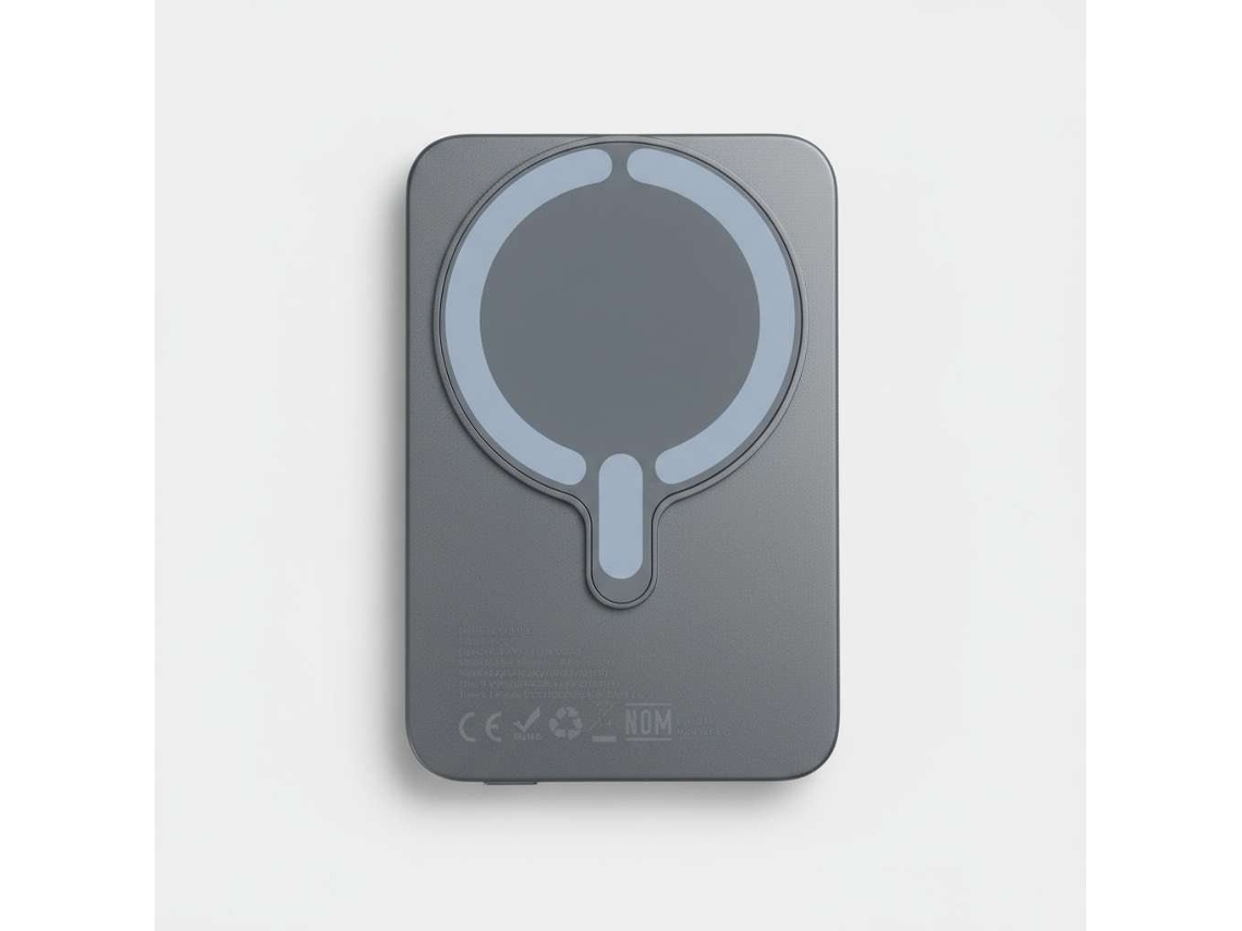 Powerbank Magsafe Cinzento 5.000 Mah Metal LA CASA DE LAS CARCASAS