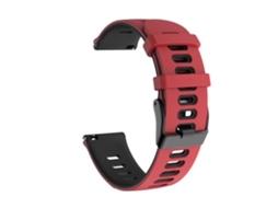 Pulseira De Relógio Lurelia Em Silicone Bicolor De 20 Mm Para Huawei Watch Gt 3 42 Mm Vermelho E Preto