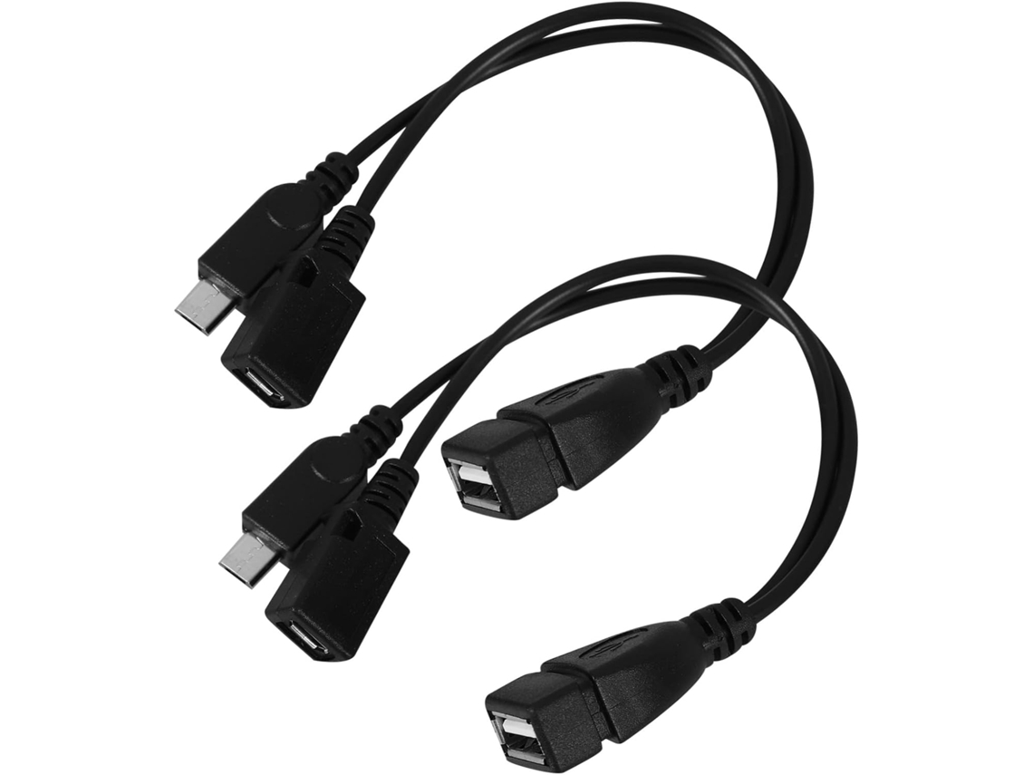 Cabo Adaptador Micro Usb Para Otg (2 Unidades), Preto, Smartphones E