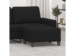 Vidaxl Apoio De Pés 70x55x41 Cm Tecido De Microfibra Preto