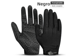 (preto M) Luvas De Ciclismo, Com Dedos, Antiderrapantes, Com Absorção De Impacto, Compatíveis Com Telas Sensíveis Ao Toque E Respiráveis.