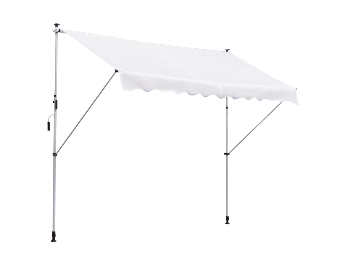Toldo 3x1,5m com braços, manivela e estrutura telescópica DECORALAR TECH