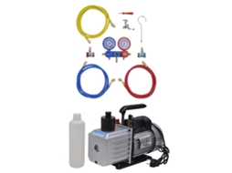 Vidaxl Bomba Vácuo 100 L/min C/ Conj Manómetros 2 Vias Kit Ferramentas