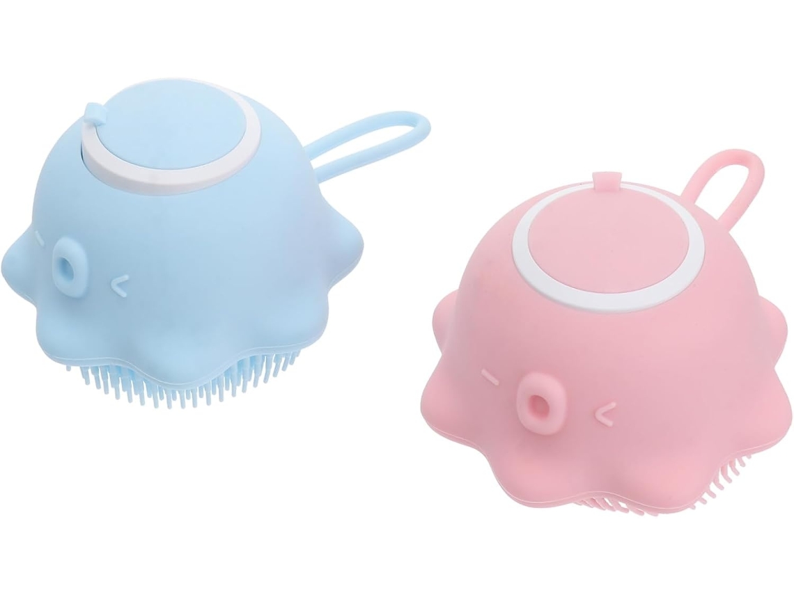 Lurelia Pack De 2 Escovas De Banho Para Bebé, Esponja Suave, Pega Ergonómica E Antiderrapante