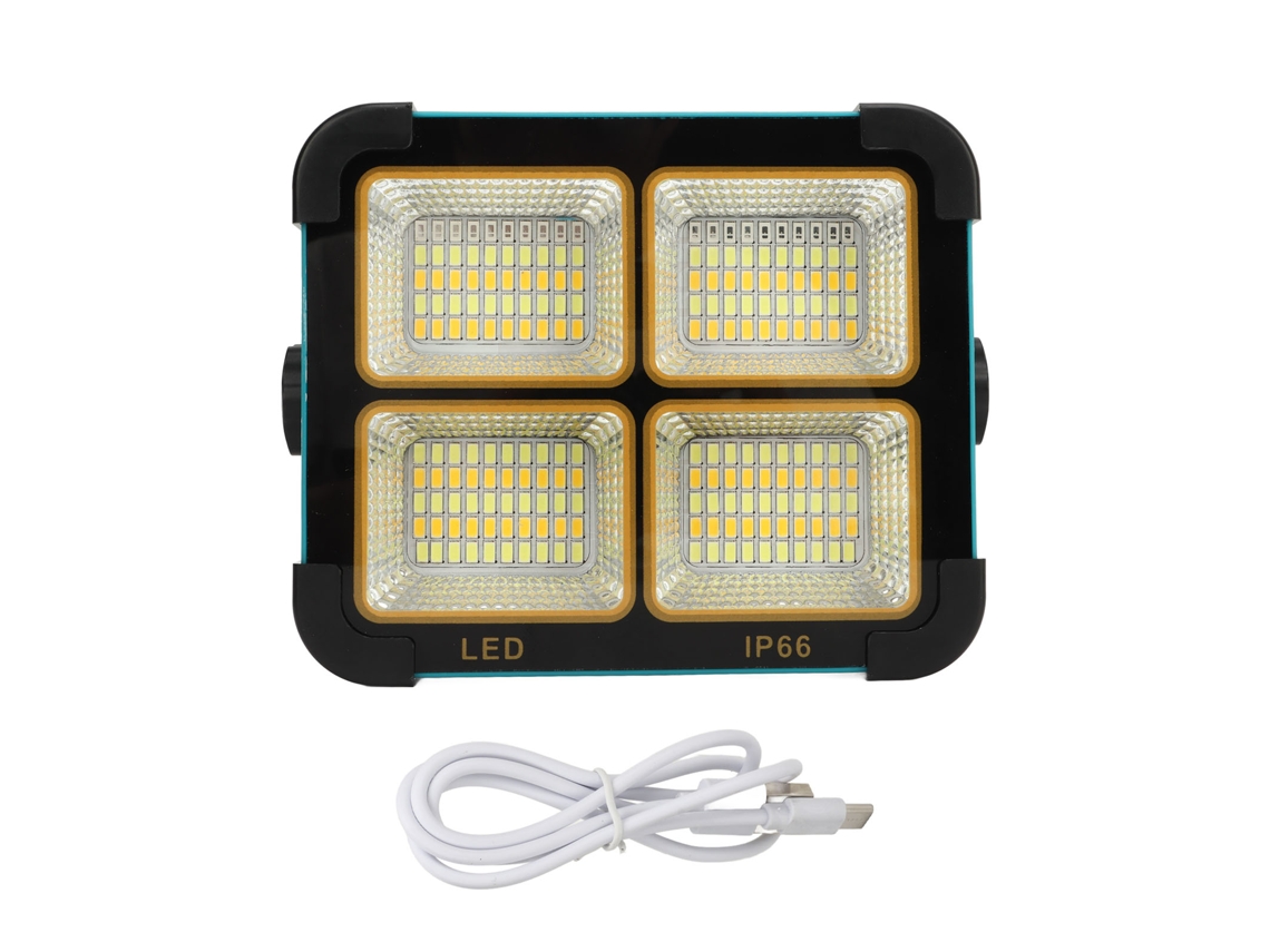 2026 lâmpada de Trabalho Led Solar 100w 10000lm 3000 6000k Ip66 Impermeável Recarregável Portátil Exterior