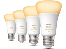 Kit 4 Lâmpadas Inteligentes PHILIPS HUE A60 Ambiance (E27 - Branco