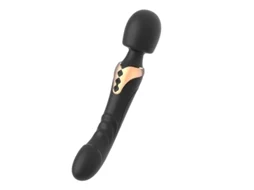 Vibrador De Silicone De Motor Duplo Basto De Tamanho Grande Massageador De Ponto G Brinquedo Sexual (preto) Yizhood