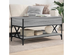 Vidaxl Mesa De Centro 100x50x50cm Deriv. Madeira/metal Cinzento Sonoma