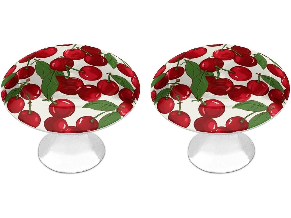 Puxadores De Armário Em Aço Inoxidável Vermelho Cereja Com Design Circular, Puxadores Modernos Para Cozinha, Closet