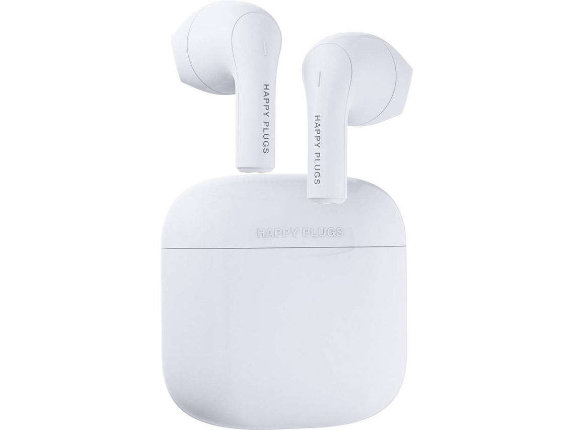 Auriculares Bluetooth True Wireless HAPPY PLUGS Joy (In Ear - Microfone - Branco)