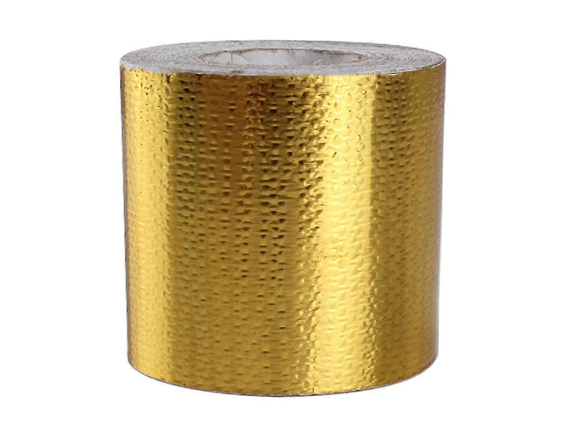 Fita Adesiva Resistente Ao Calor, Fita de Barreira Térmica para Peças de Automóveis, Dourada, 10m* 5cm BRILVIBERA