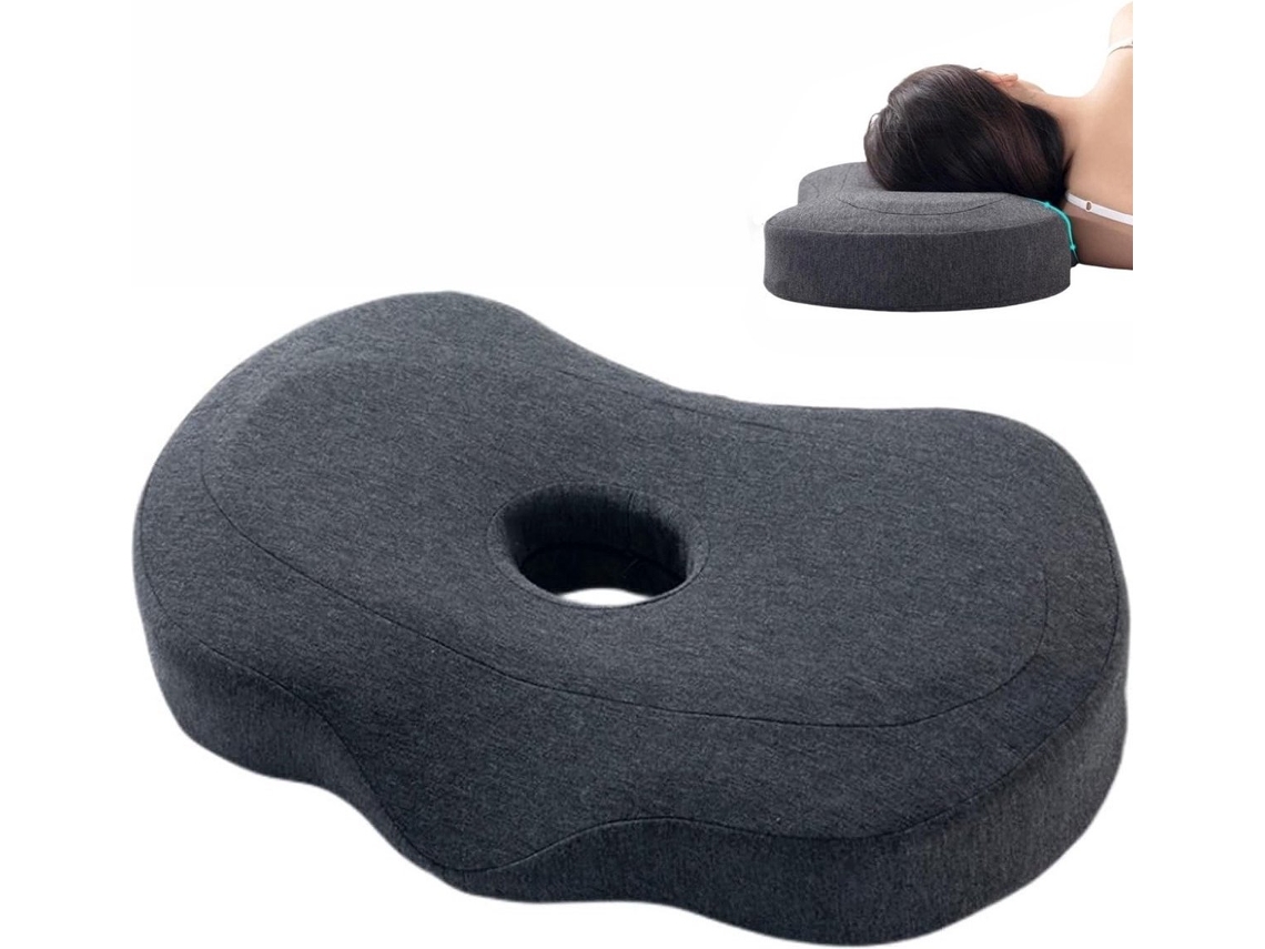 Travesseiro com Orifício para Orelha, Espuma Viscoelástica, Ergonômico, para Dormir de Lado, Orifício Auricular AQUAFORGE
