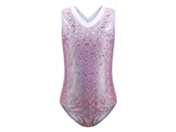 2026-mono De Baile Sem Mangas Para Meninas, Leotardo De Ginástica E Ballet Com Estampa Diamante 5-6 Anos Morado