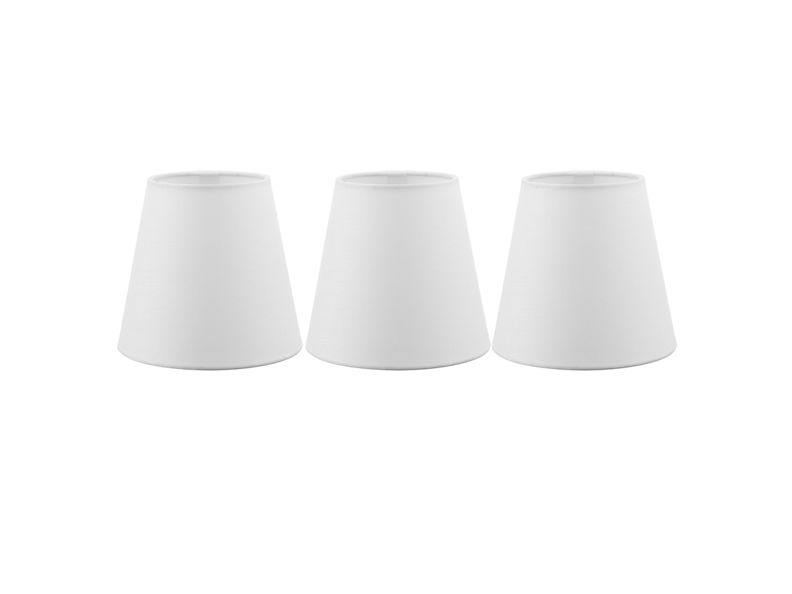 3pcs Abajur de Tela Estilo Europeu Moderno Clip on E14 para Lustre de Vela S/MARCA